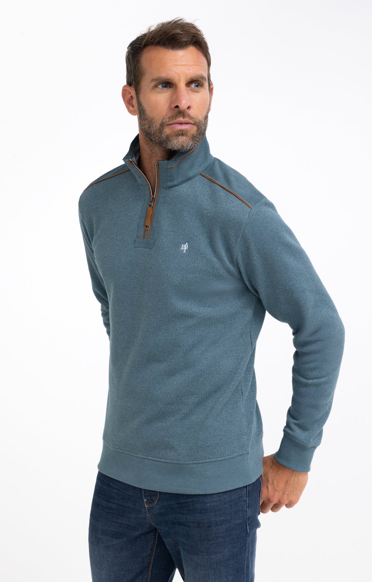Polo manches longues col montant - 1