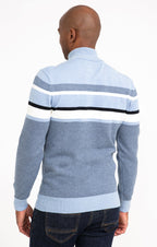 Pull col montant rayé Ocean - 2