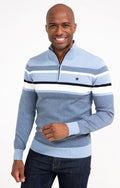 Pull col montant rayé Ocean - 1