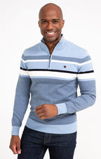 Pull col montant rayé Ocean - 1