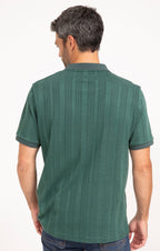 Pull col polo manches courtes Ajoure - 2