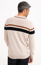 Pull col polo rayé Stripe - 2