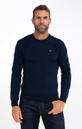 Pull col rond bicolore Marin - 1