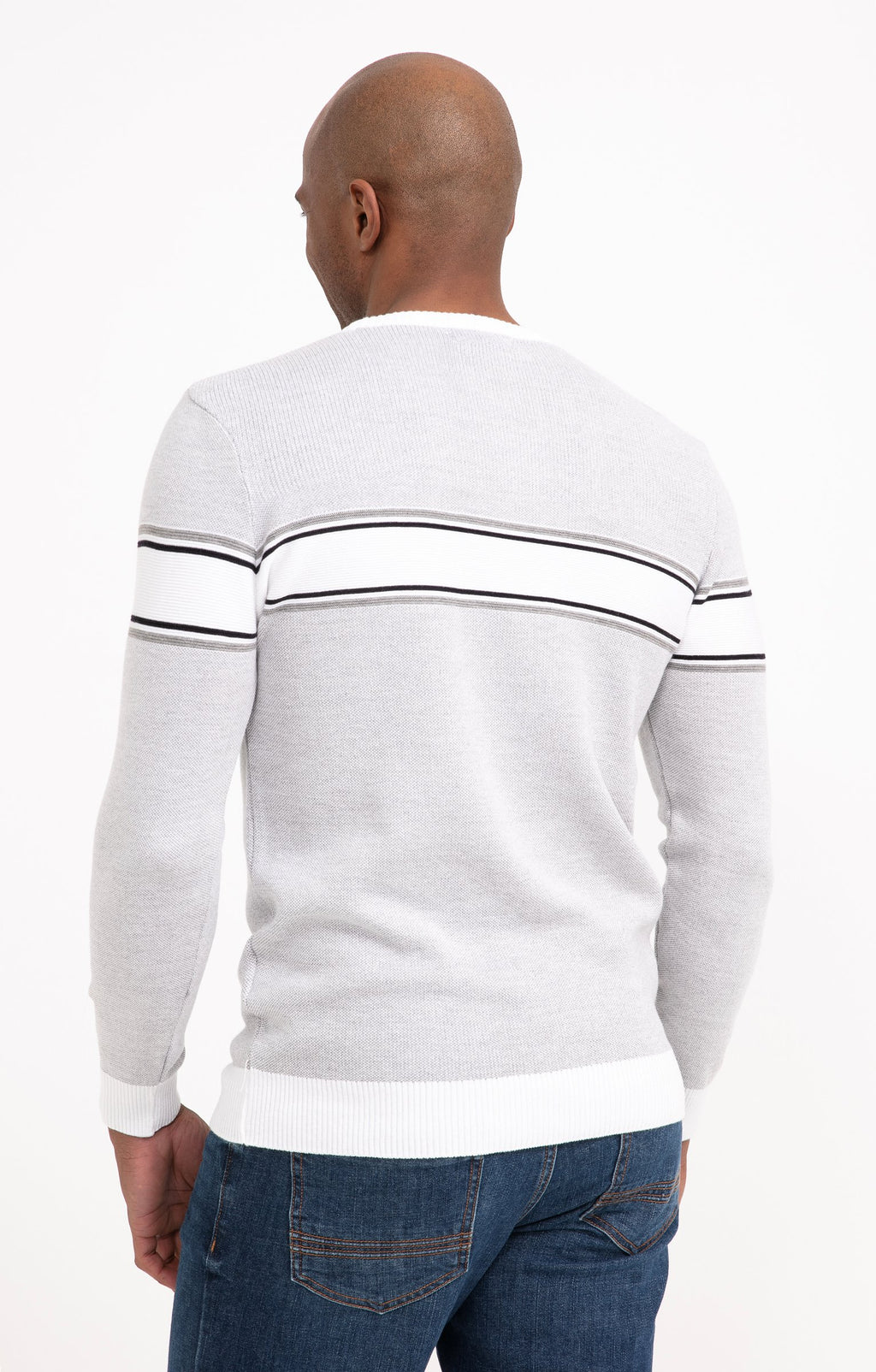 Pull col rond rayé Ben - 2