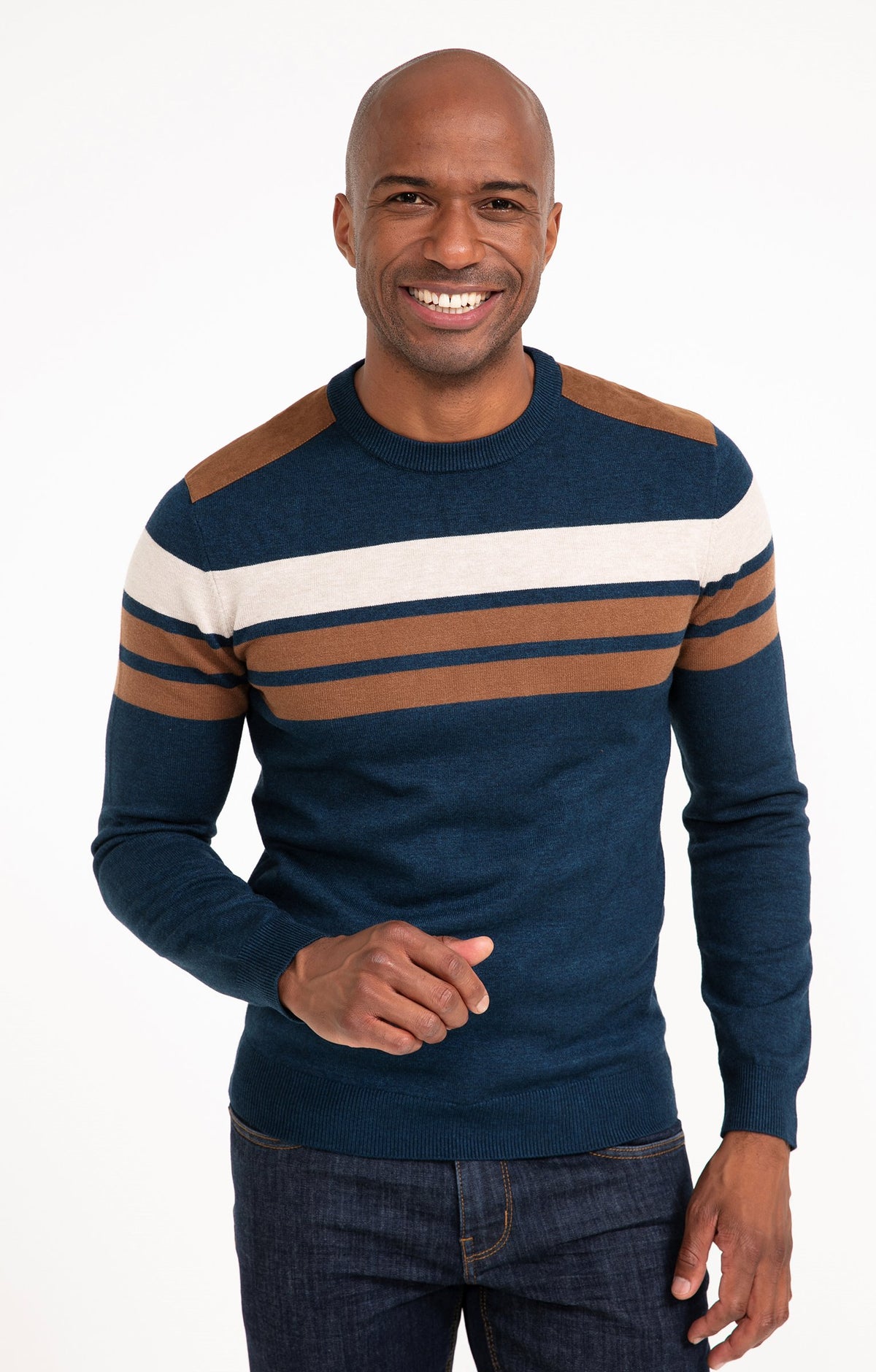 Pull col rond rayé Gazy - 1