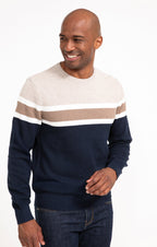 Pull col rond rayé Grady - 1