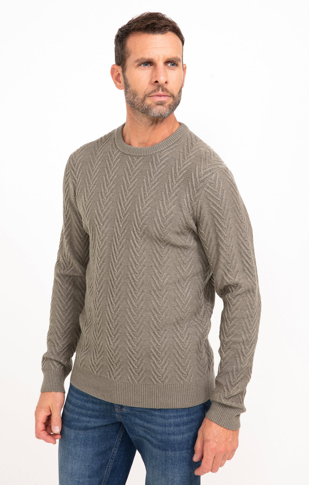 Pull col rond Torsade - 1
