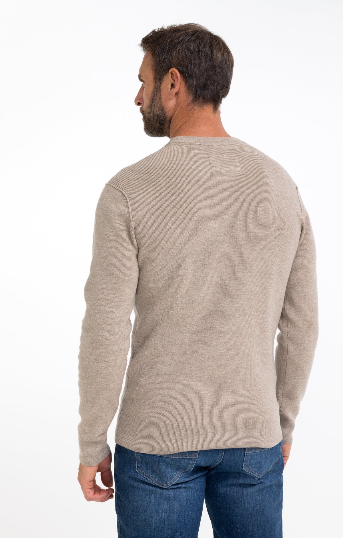 Pull col rond uni Cote - 2