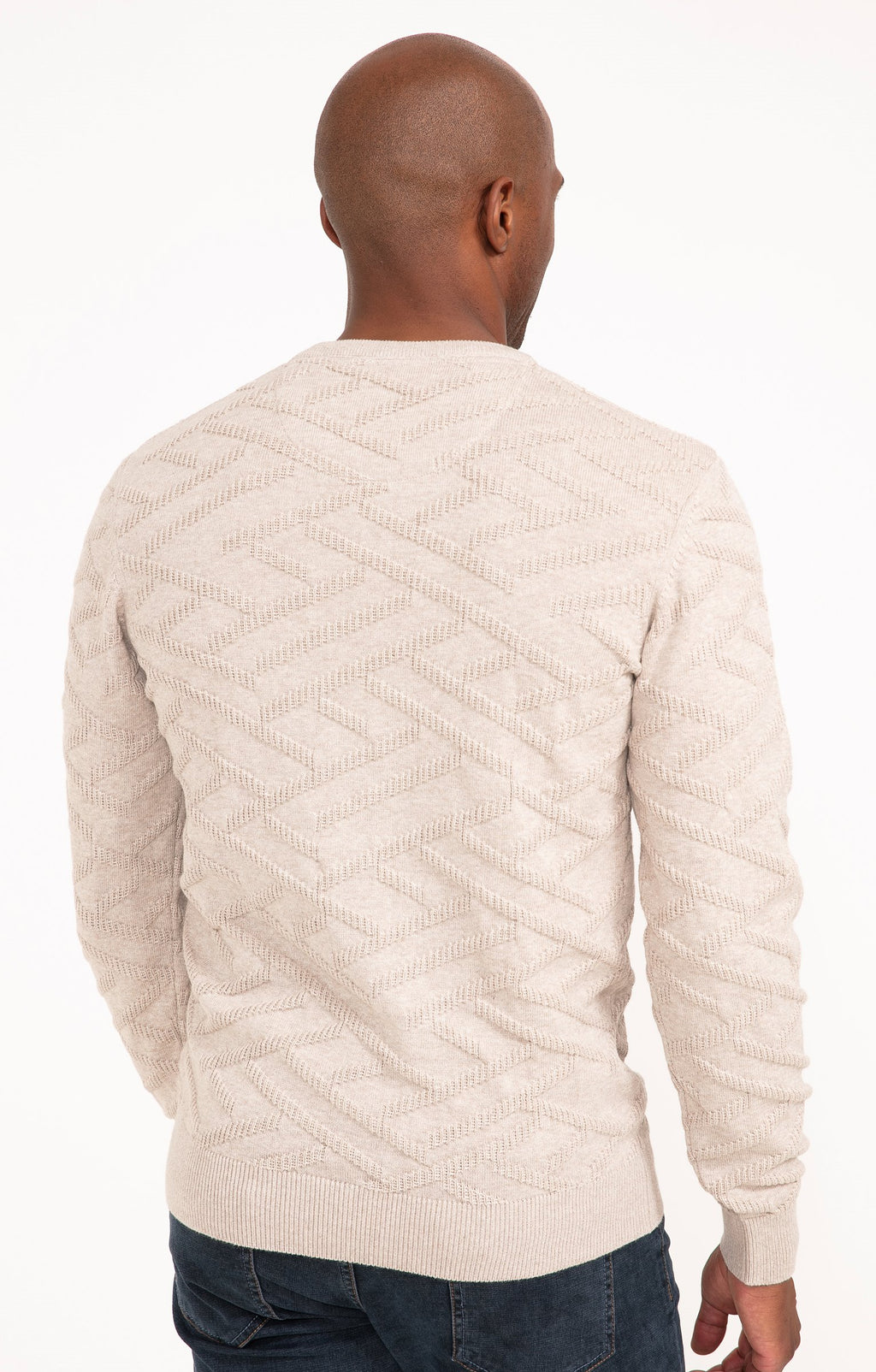 Pull col rond uni jacquard Zaggy - 2