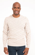 Pull col rond uni jacquard Zaggy - 1