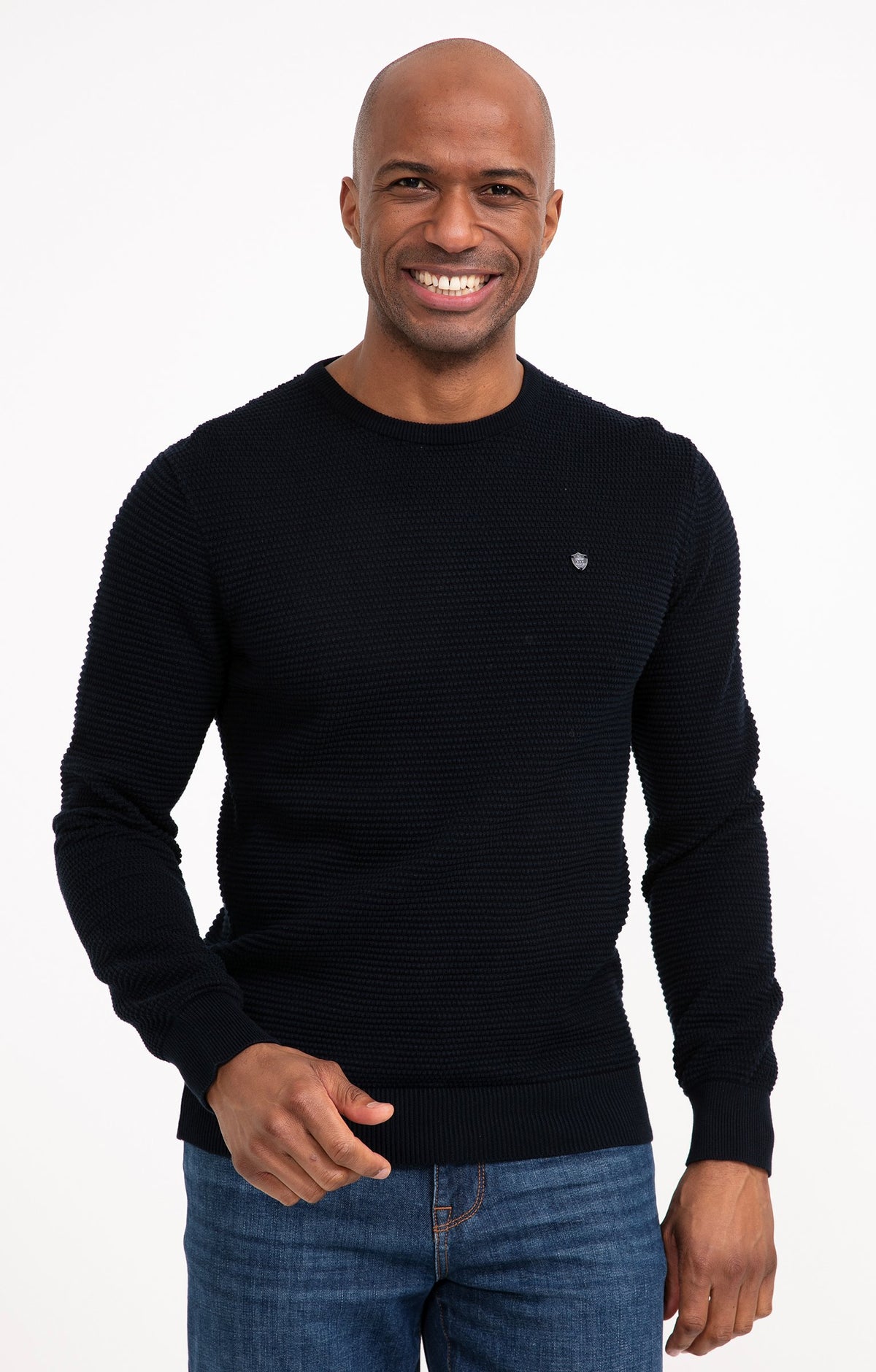 Pull col rond uni Nautic - 1