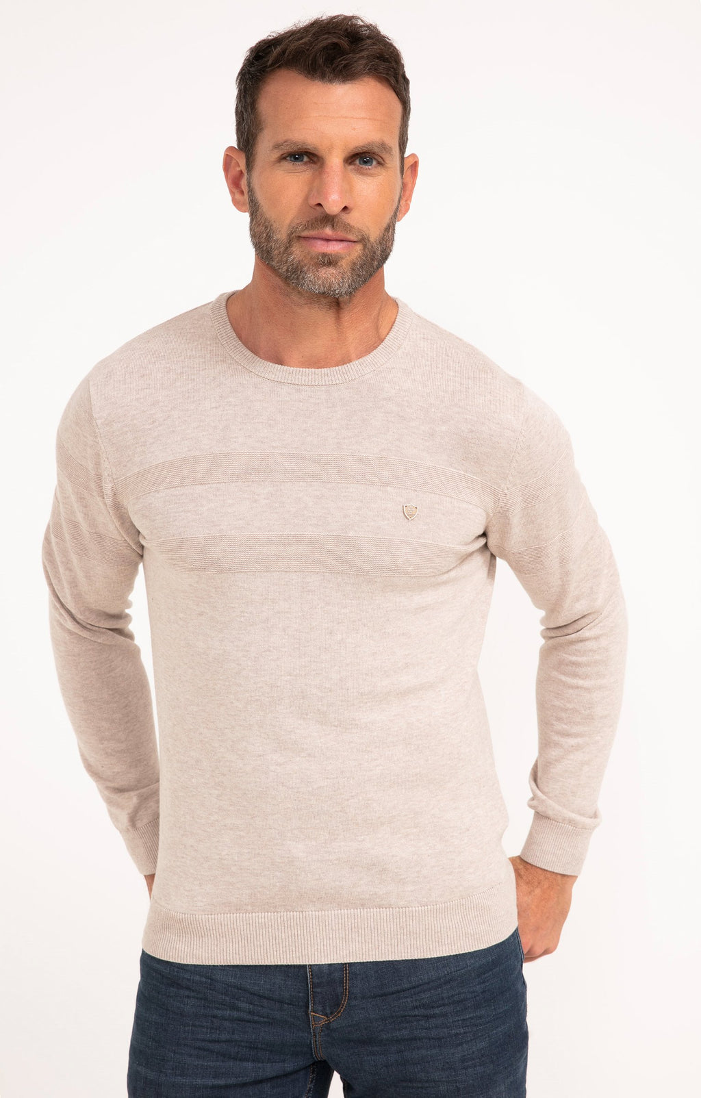 Pull col rond uni Sably - 1
