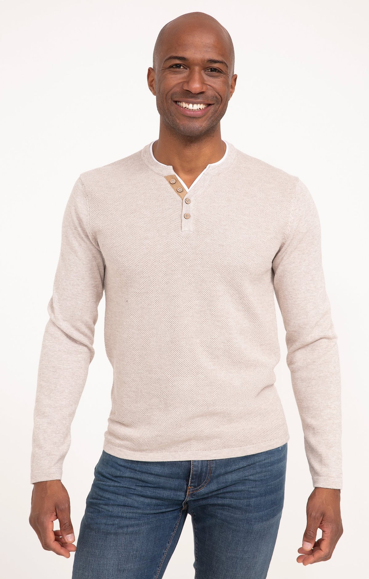 Pull col tunisien uni Jerti - 1