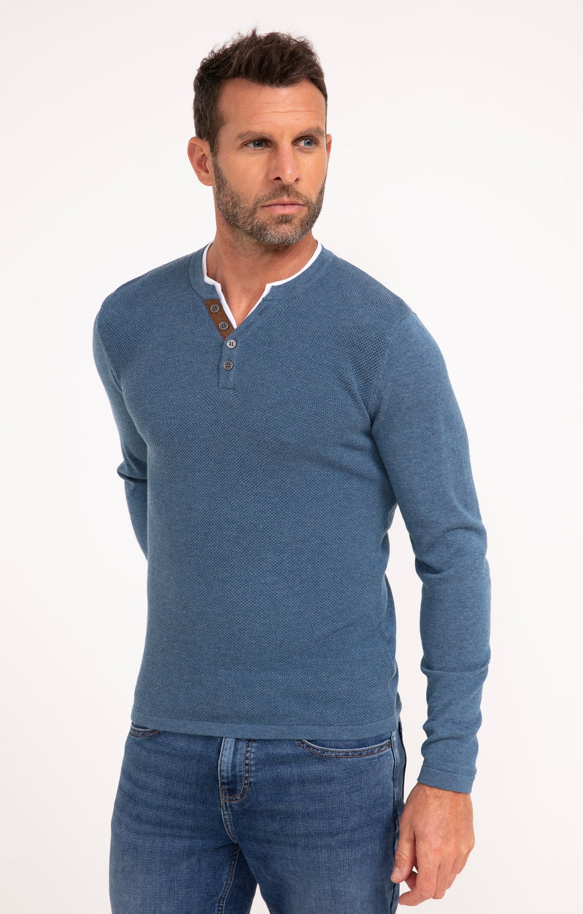 Pull col tunisien uni Jerti - 3