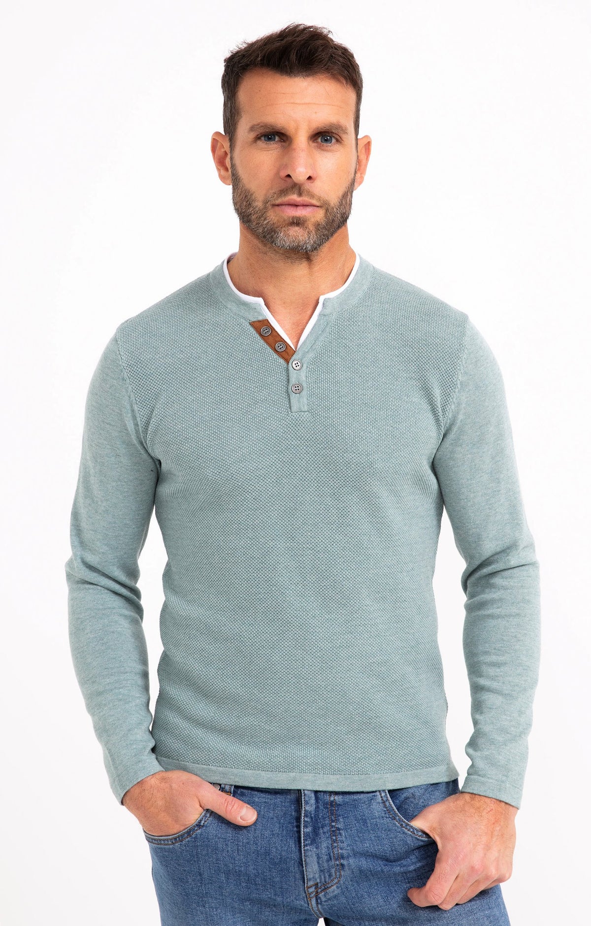 Pull col tunisien uni Jerti - 5
