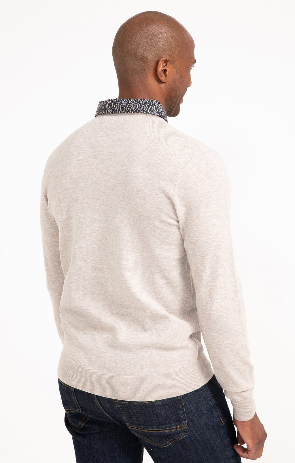 Pull col V avec chemise Lup - 6