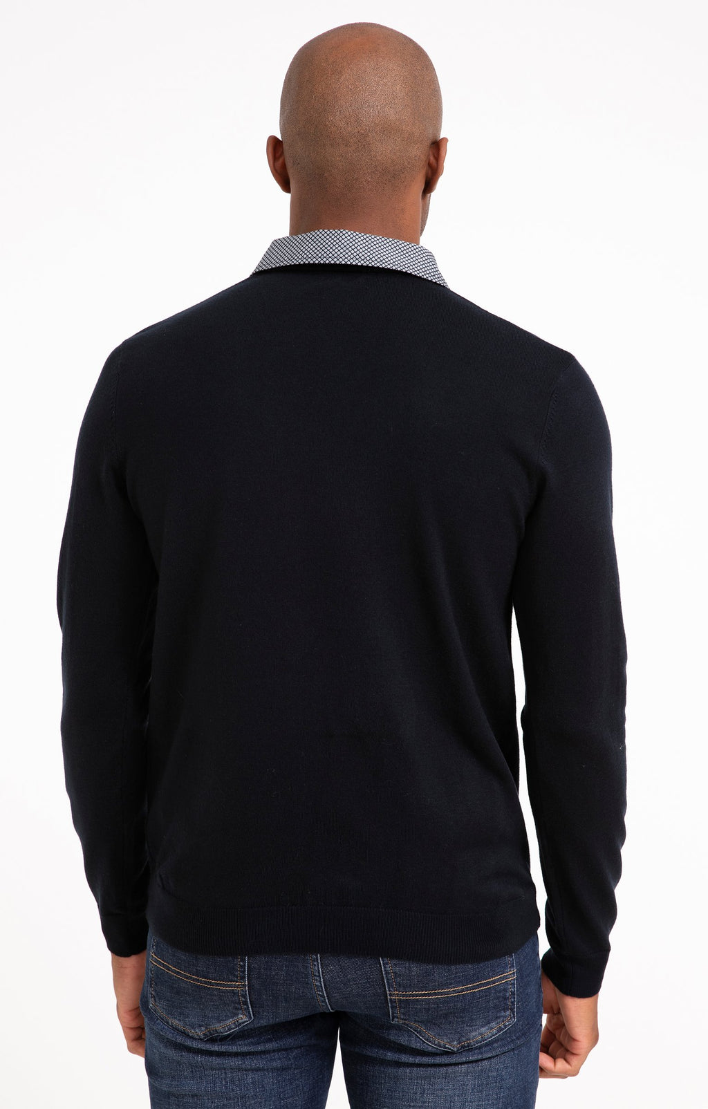 Pull col V avec chemise Lup - 4