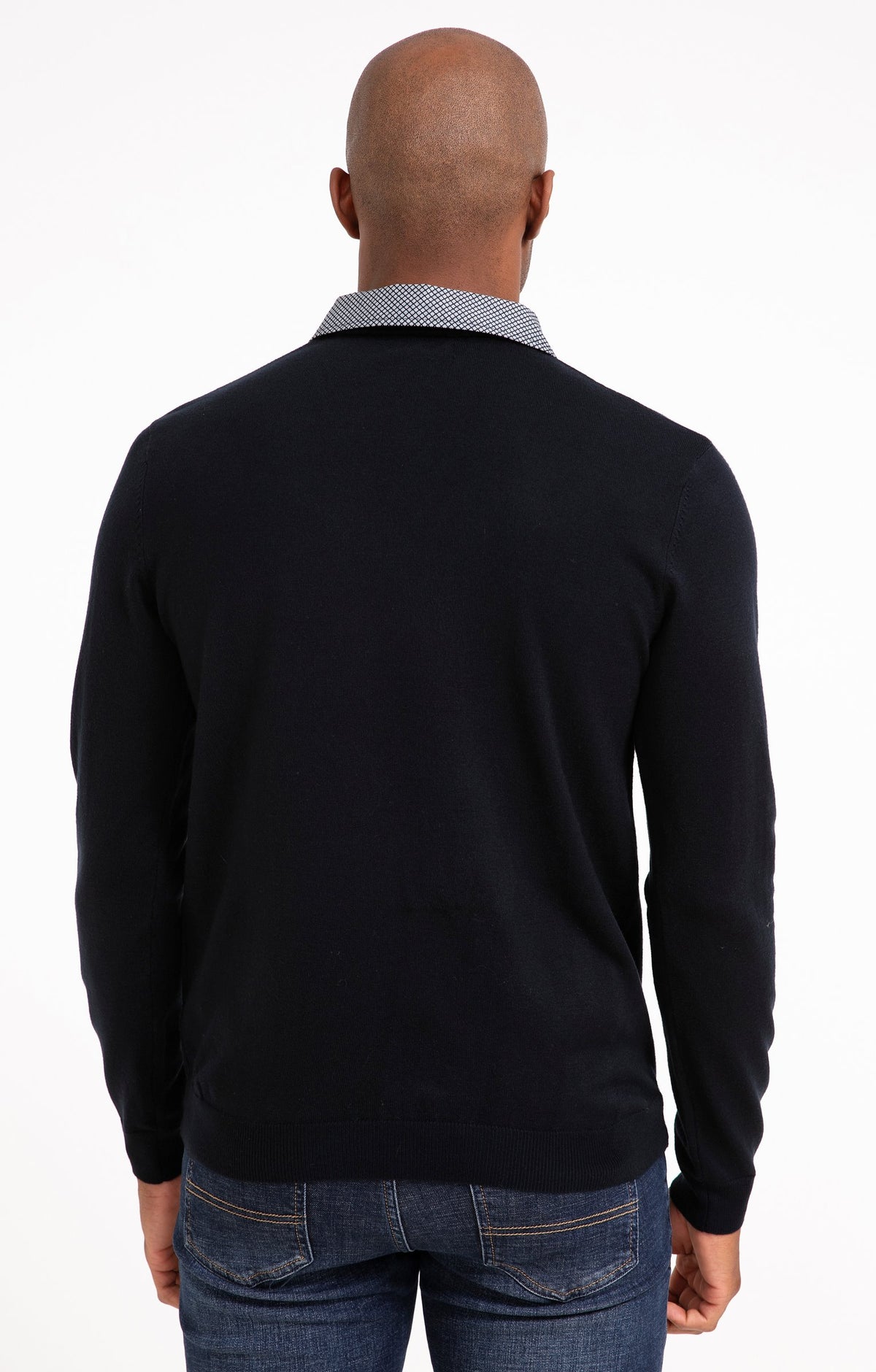 Pull col V avec chemise Lup - 4