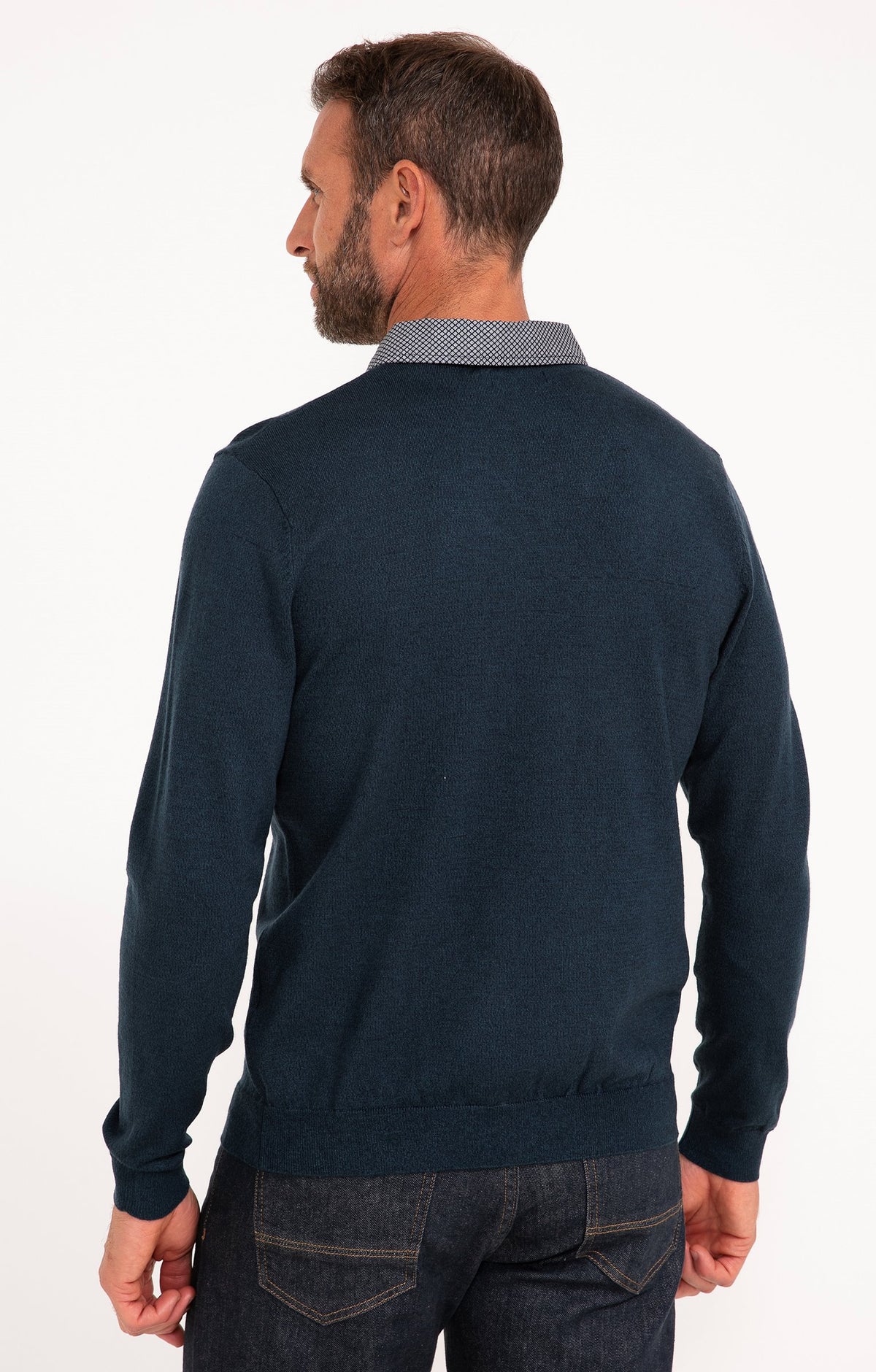 Pull col V avec chemise Lup - 2