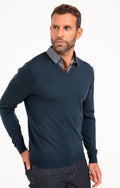 Pull col V avec chemise Lup - 1