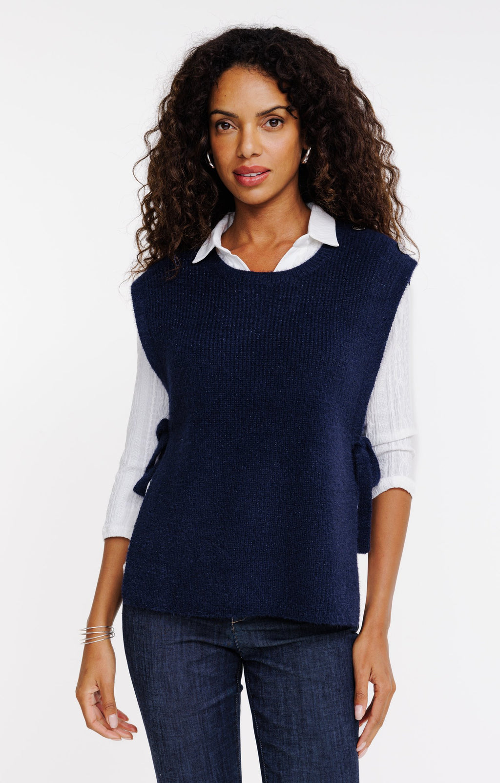Pull maille fantaisie brillante - 1