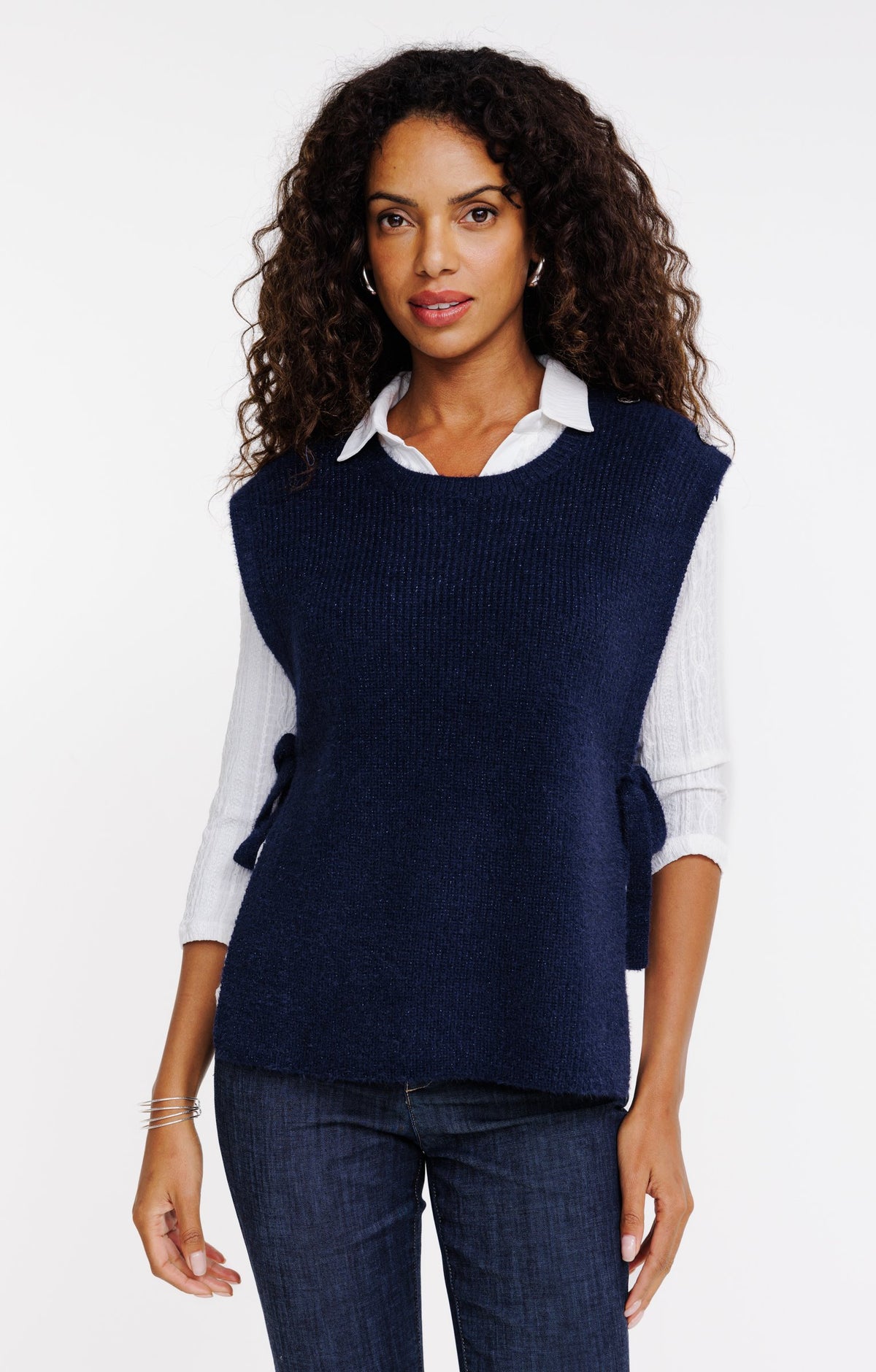 Pull maille fantaisie brillante - 1