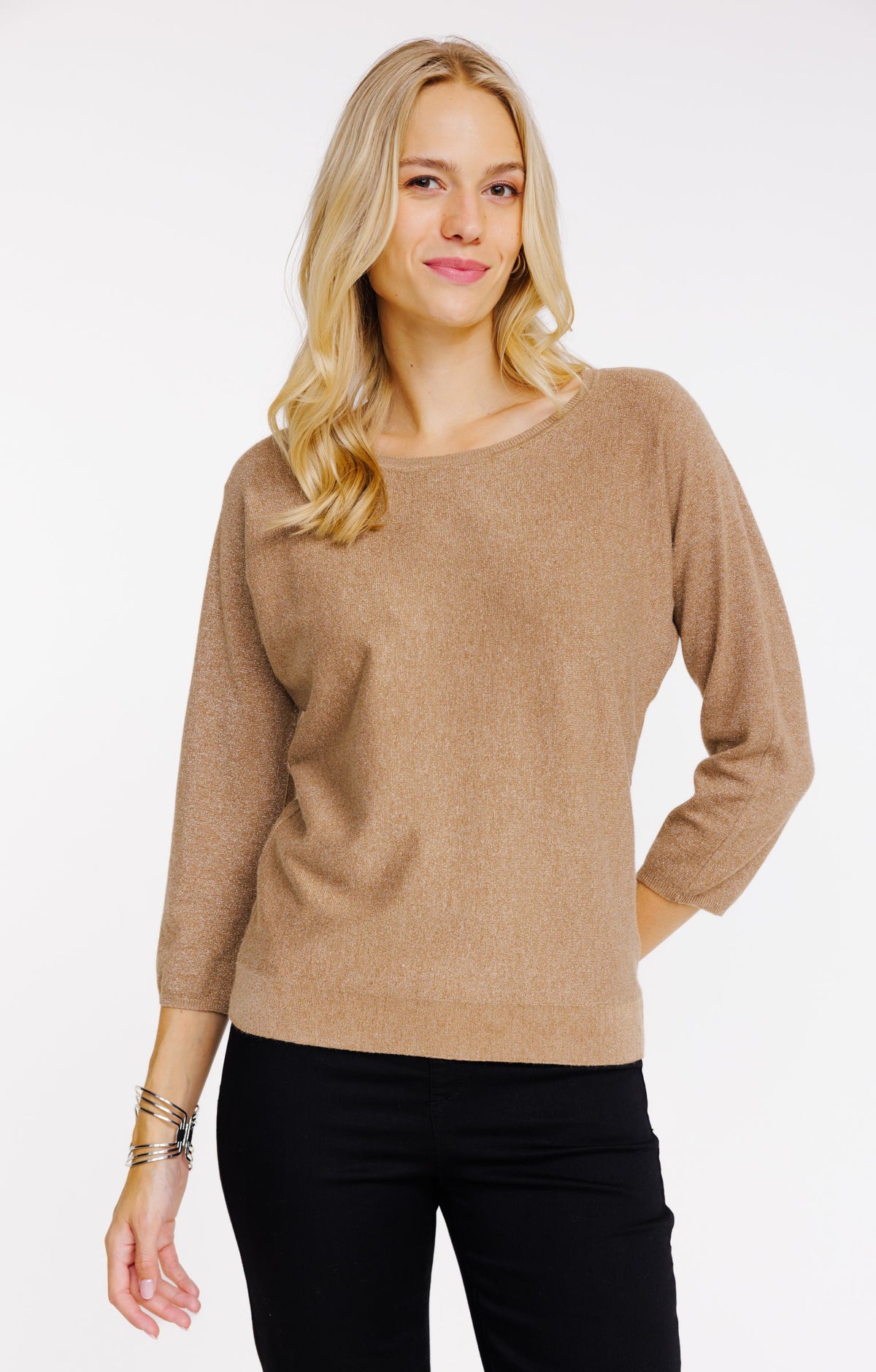 Pull maille fantaisie brillante - 1