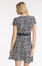 Robe cache-coeur avec ceinture rafia - 2