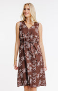 Robe midi imprimée - 1