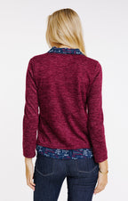 Tee-shirt 2-en-1 col chemise - 2
