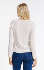 Tee-shirt 2-en-1 en dentelle à boutons - 2