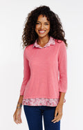 Tee-shirt 2-en-1 manches 3/4 - 1