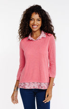 Tee-shirt 2-en-1 manches 3/4 - 1