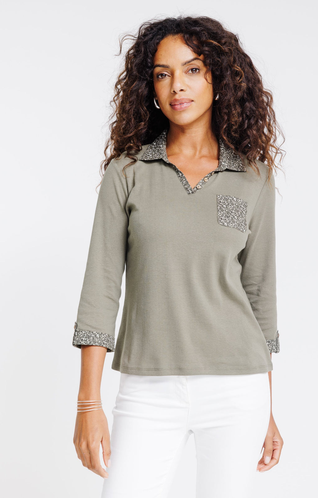 Tee-shirt 2-en-1 manches 3/4 - 1