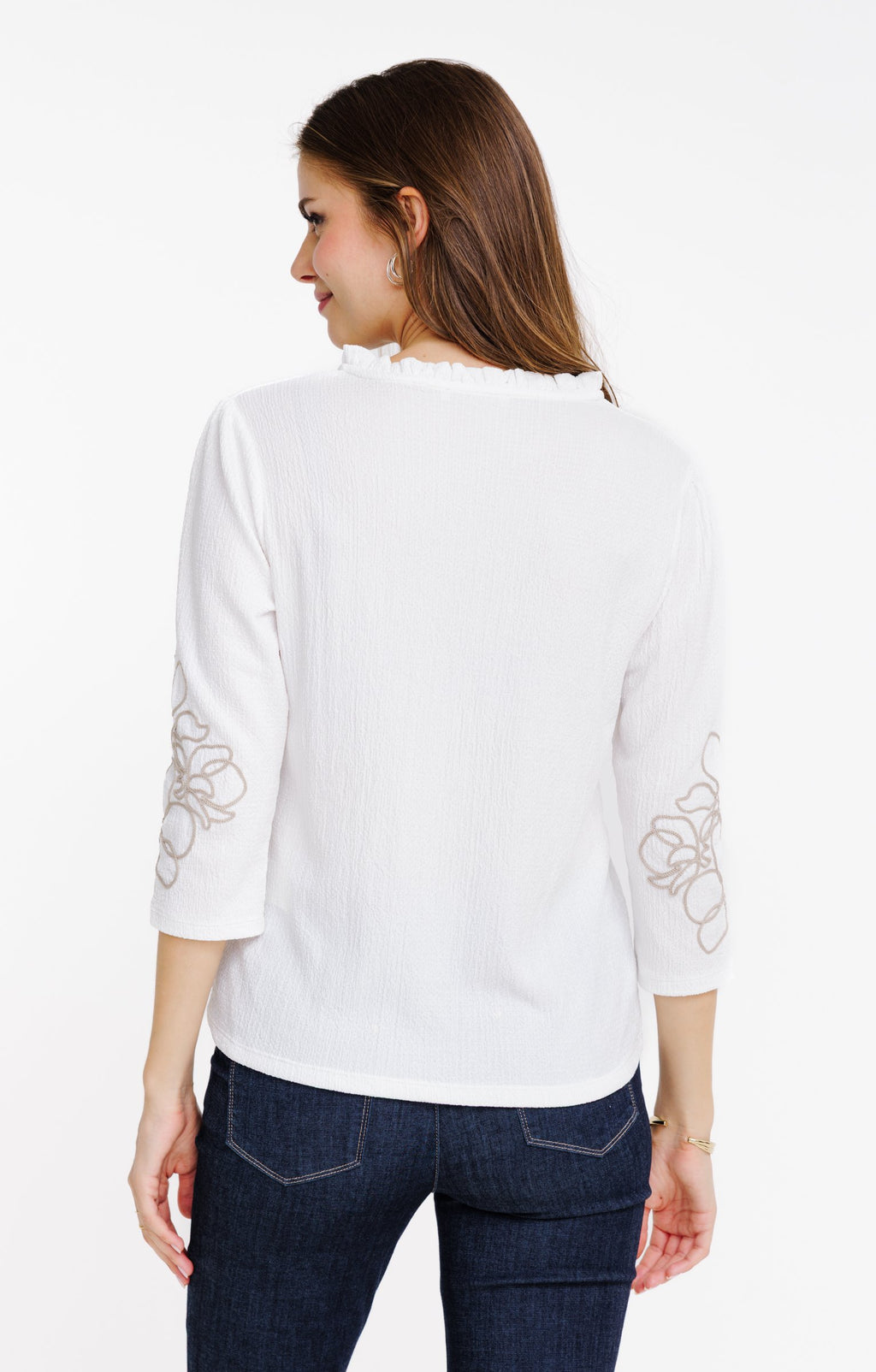 Tee-shirt 3/4 avec broderie - 2