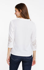 Tee-shirt 3/4 avec broderie - 2