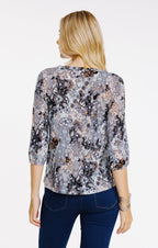 Tee-shirt col mao manches 3/4 - 2