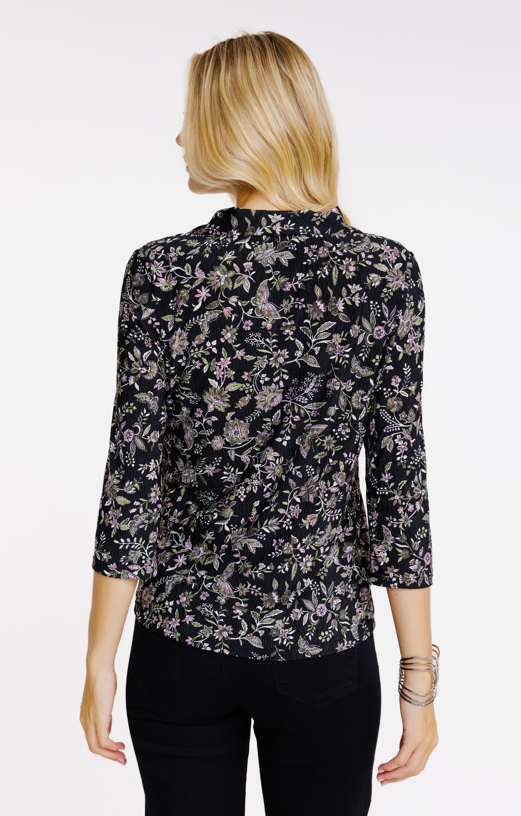 Tee-shirt col polo manches 3/4 - 2