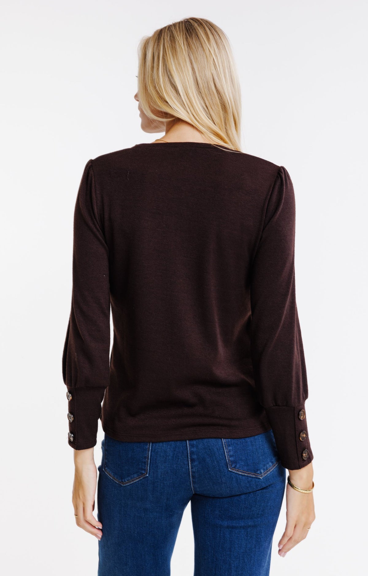 Tee-shirt col rond avec fronces - 2