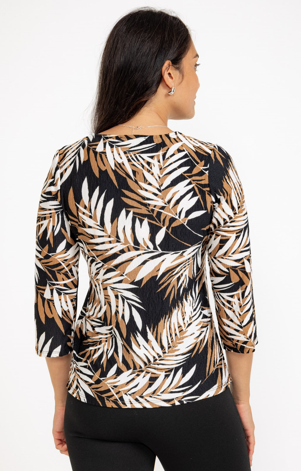 Tee-shirt col V avec pipping - 2