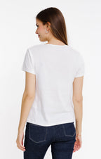 Tee-shirt imprimé avec col mao - 2
