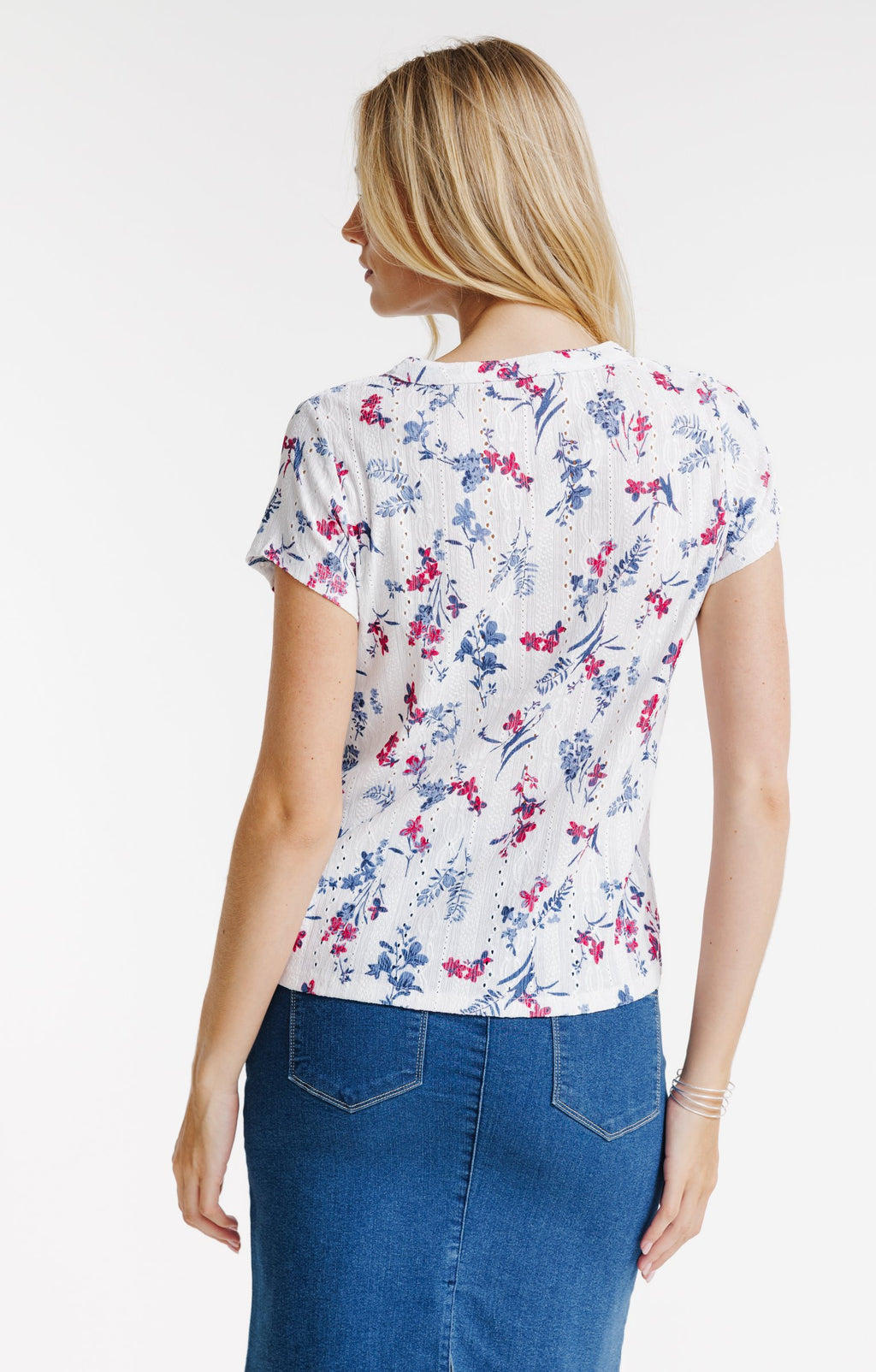 Tee-shirt imprimé avec col mao - 2