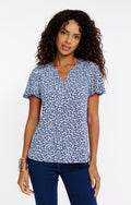 Tee-shirt imprimé col mao - 1