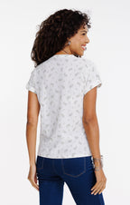 Tee-shirt imprimé col mao - 2