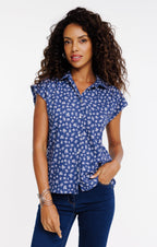 Tee-shirt imprimé col polo - 1