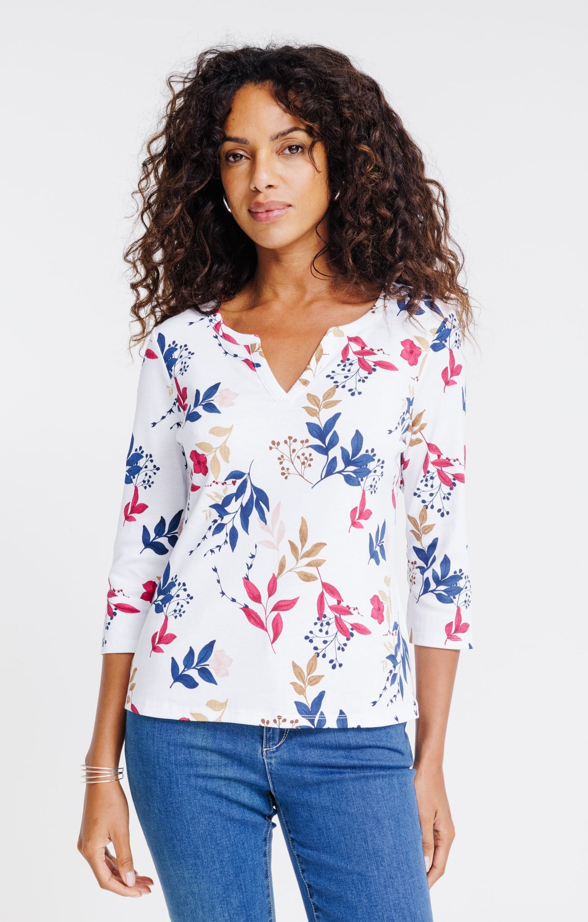Tee-shirt imprimé manches 3/4 - 3