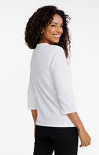 Tee-shirt manches 3/4 avec col mao - 2
