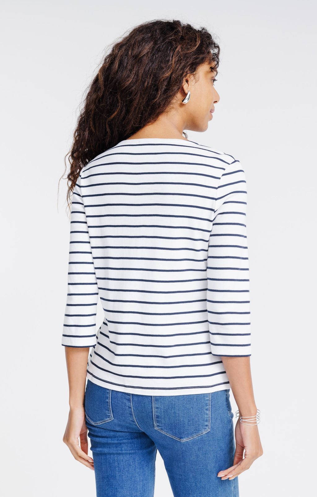 Tee-shirt rayé manches 3/4 - 2
