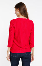 Tee-shirt uni 3/4 avec col mao - 2