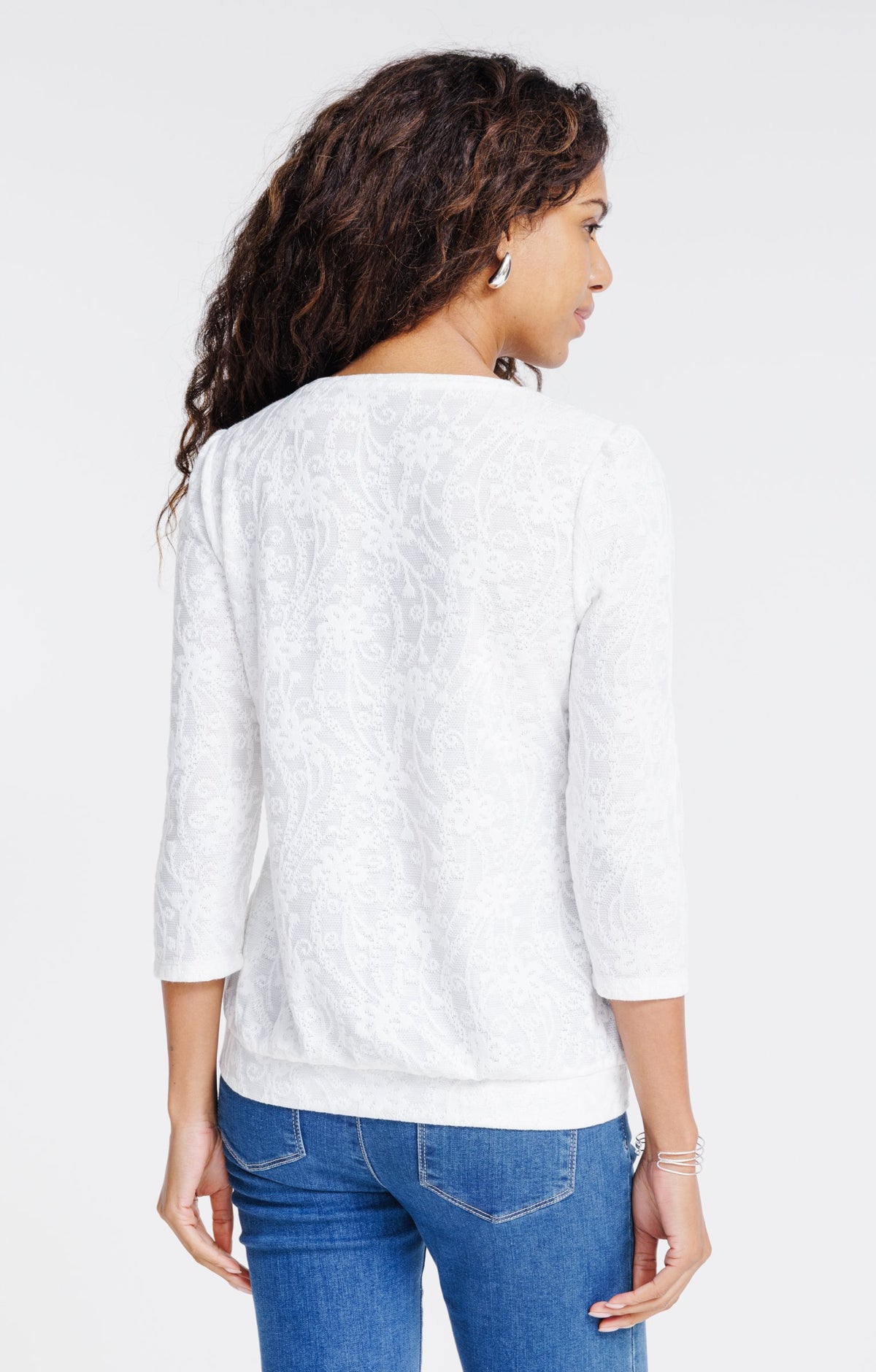 Tee-shirt uni manches 3/4 - 2